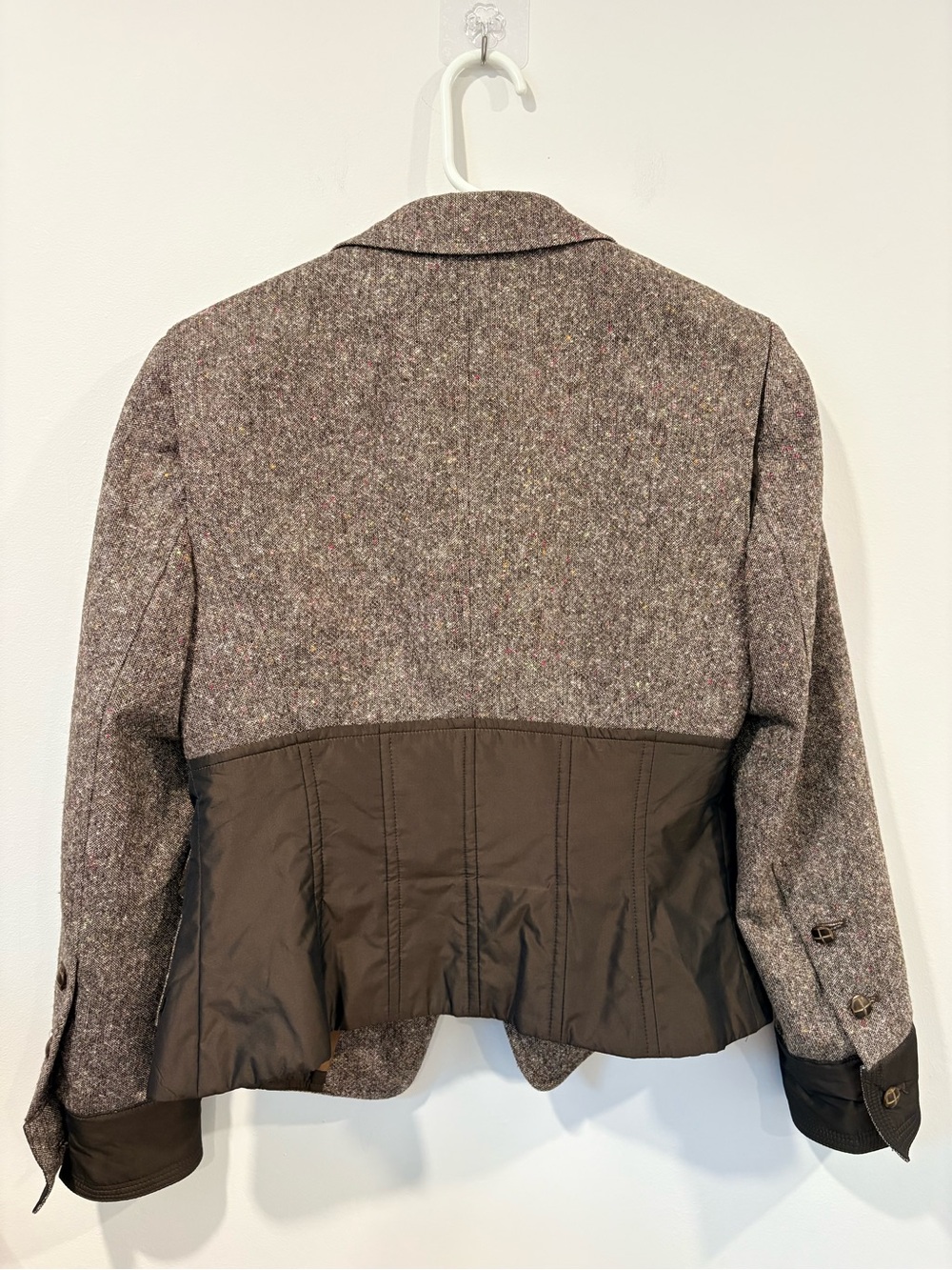 Marc Aurel Tweed Wool Blend Blazer Jacket Utility Style EU 36 US 4-6 - Picture 3 of 15